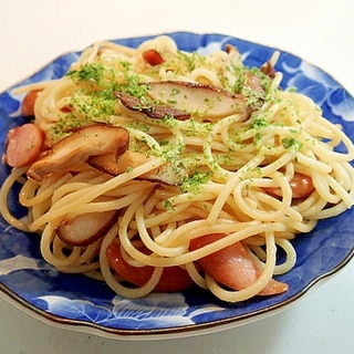 椎茸とウインナーの和風パスタ